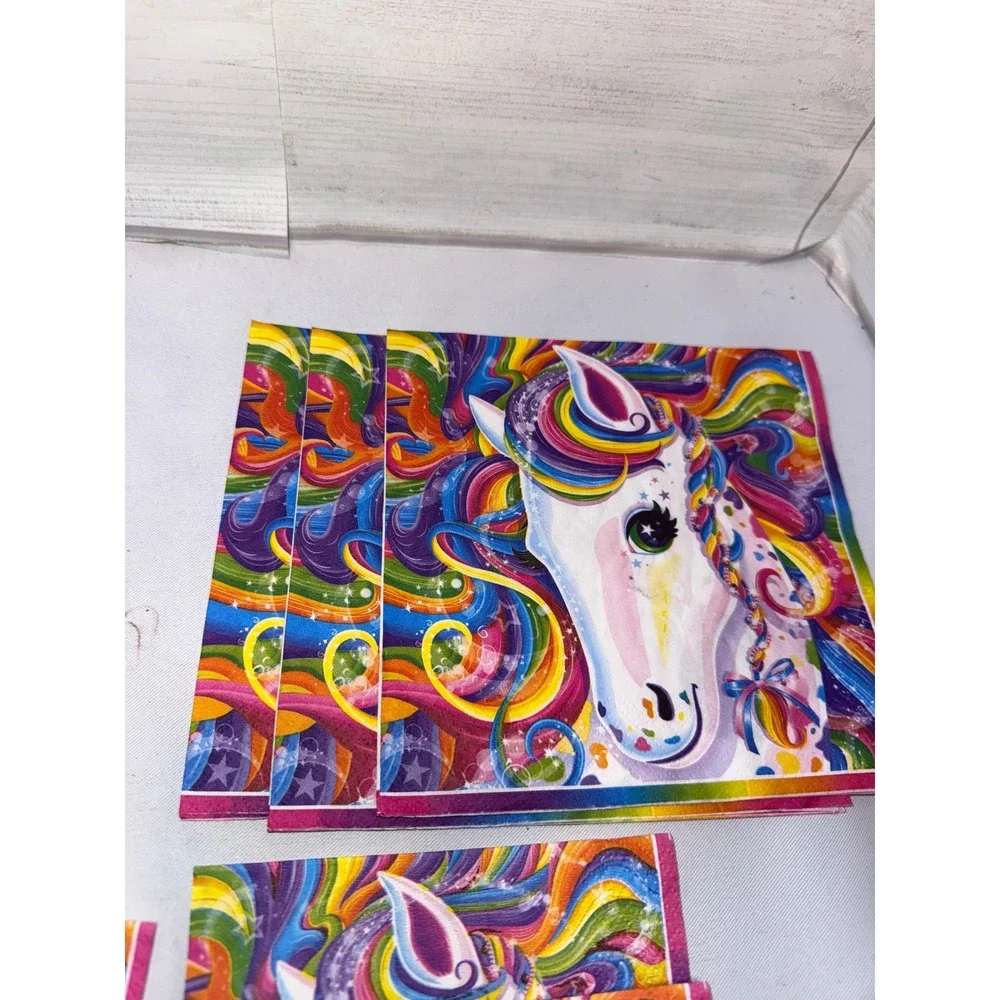 Lisa Frank Rainbow Unicorn Party Supplies Plates and Napkins Set Vintage Style